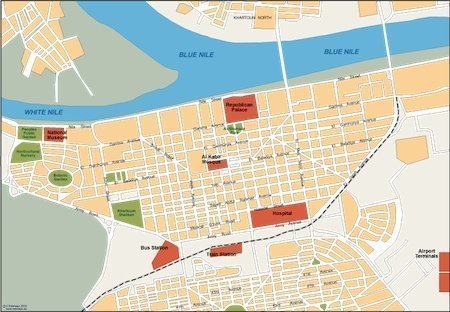 Khartoum eps illustrator vector map