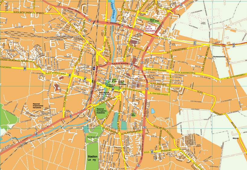 Kielce EPS map vector