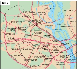 Kiev city eps map vector