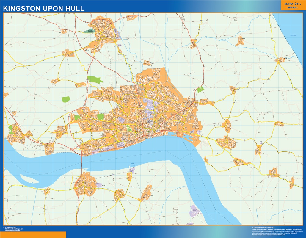 Kingston upon hull eps map vector