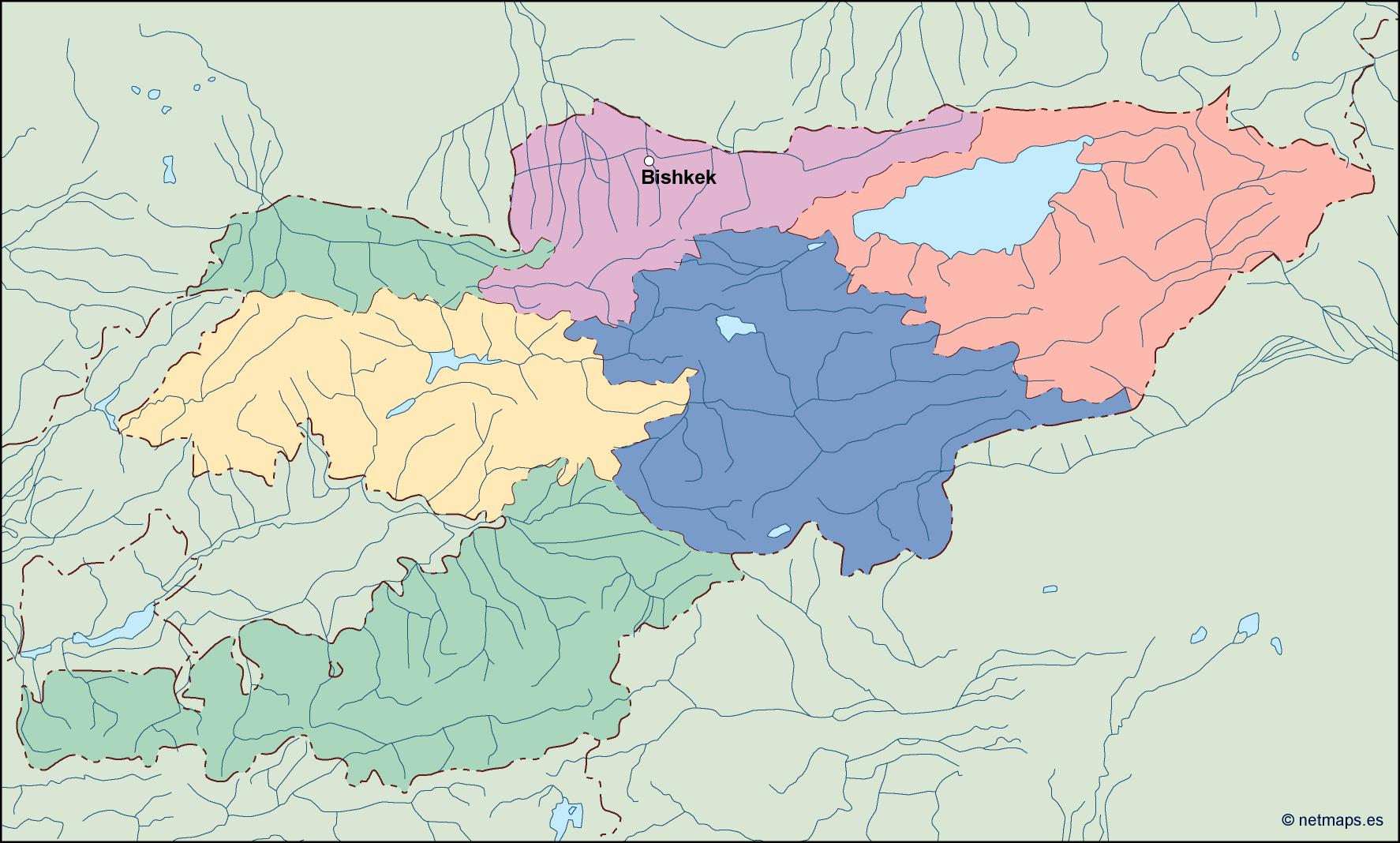 Kirgizistan eps map vector