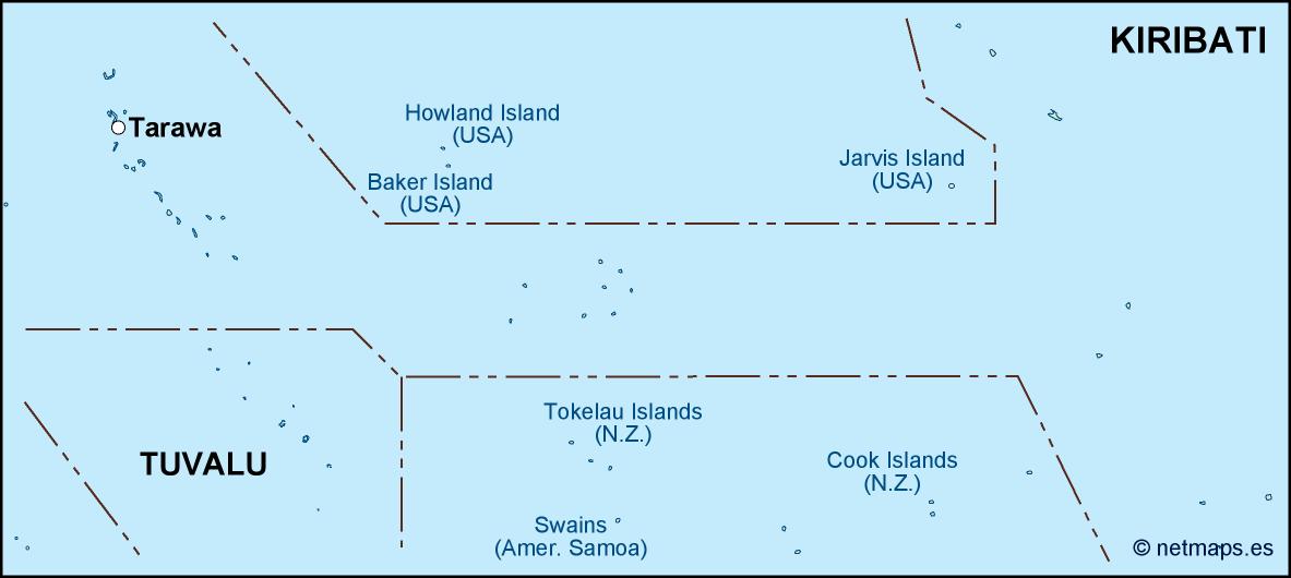 Kiribati political eps map vector
