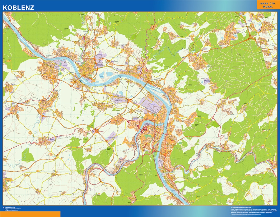 Koblenz karte illustrator eps