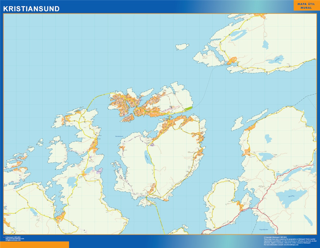 Kristiansund kart eps illustrator