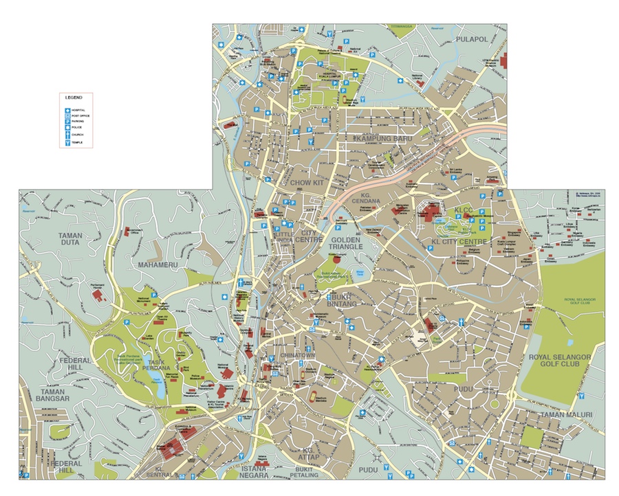 Kuala Lumpur eps illustrator vector map