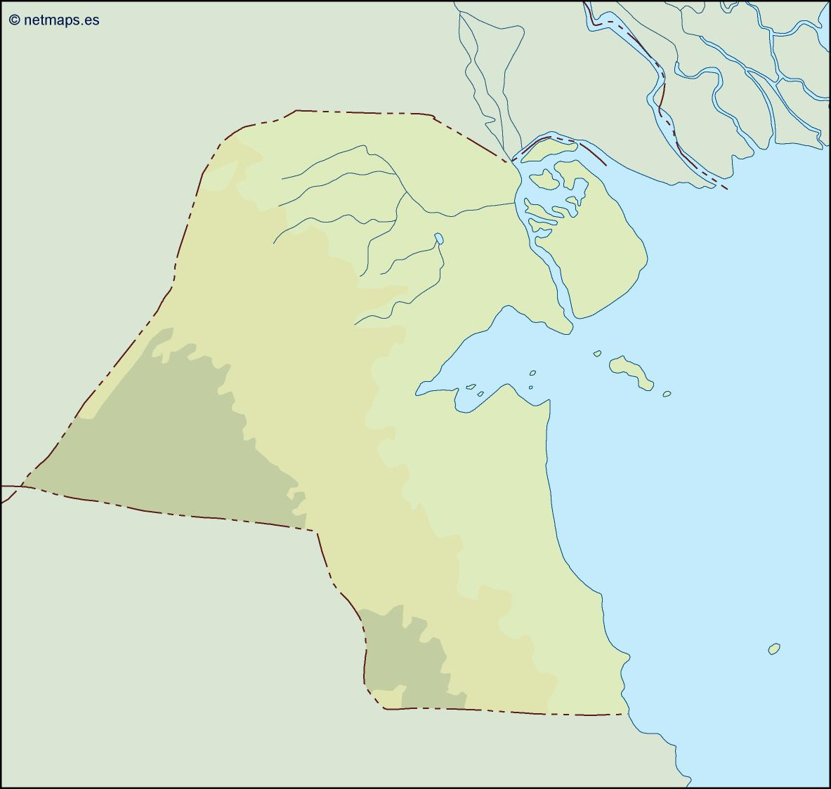 Kuwait illustrator eps map vector