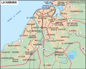 La Habana city eps map vector