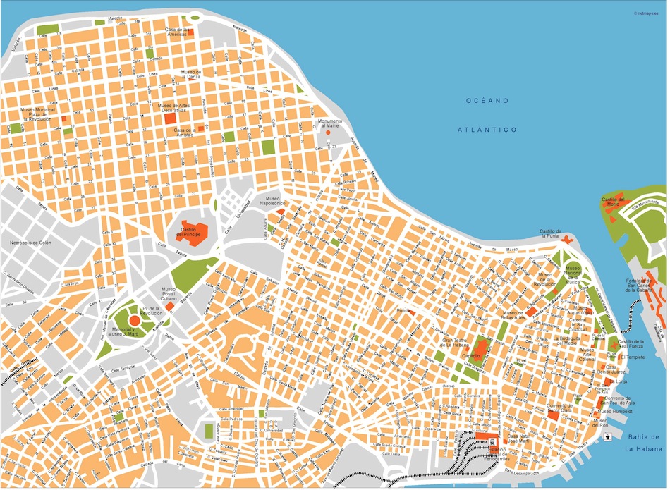 La Habana eps illustrator vector map
