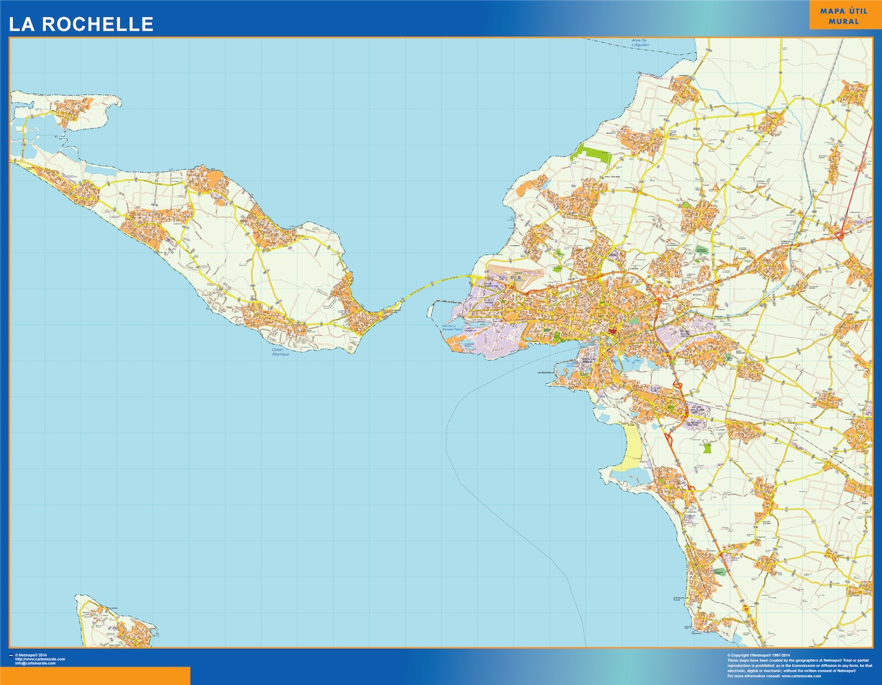 La rochelle carte illustrator eps