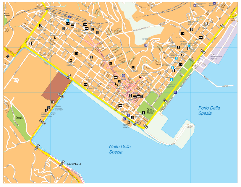 La Spezia eps map vector