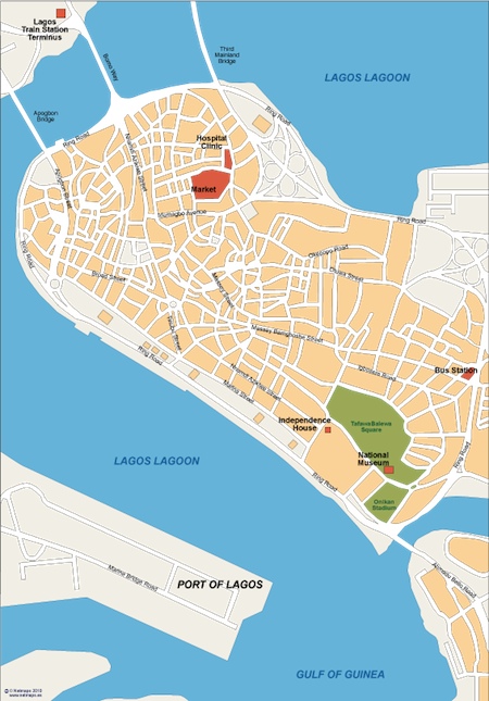 Lagos eps illustrator vector map