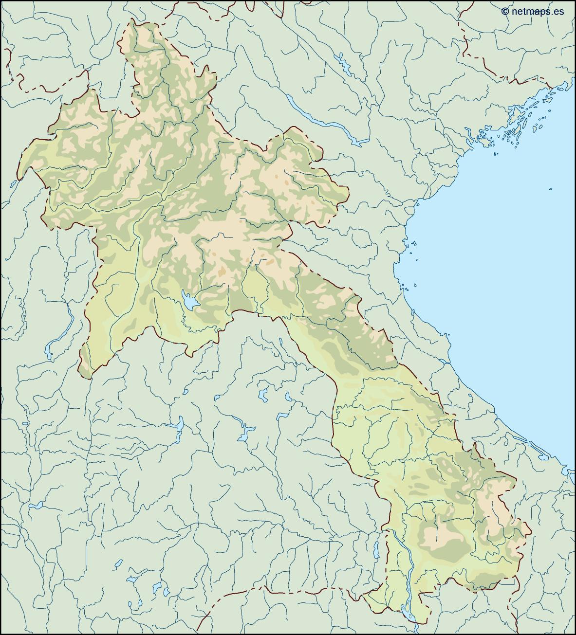 Laos illustrator eps map vector