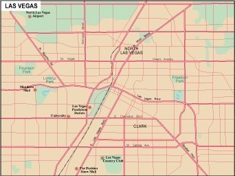 Las Vegas city eps map vector