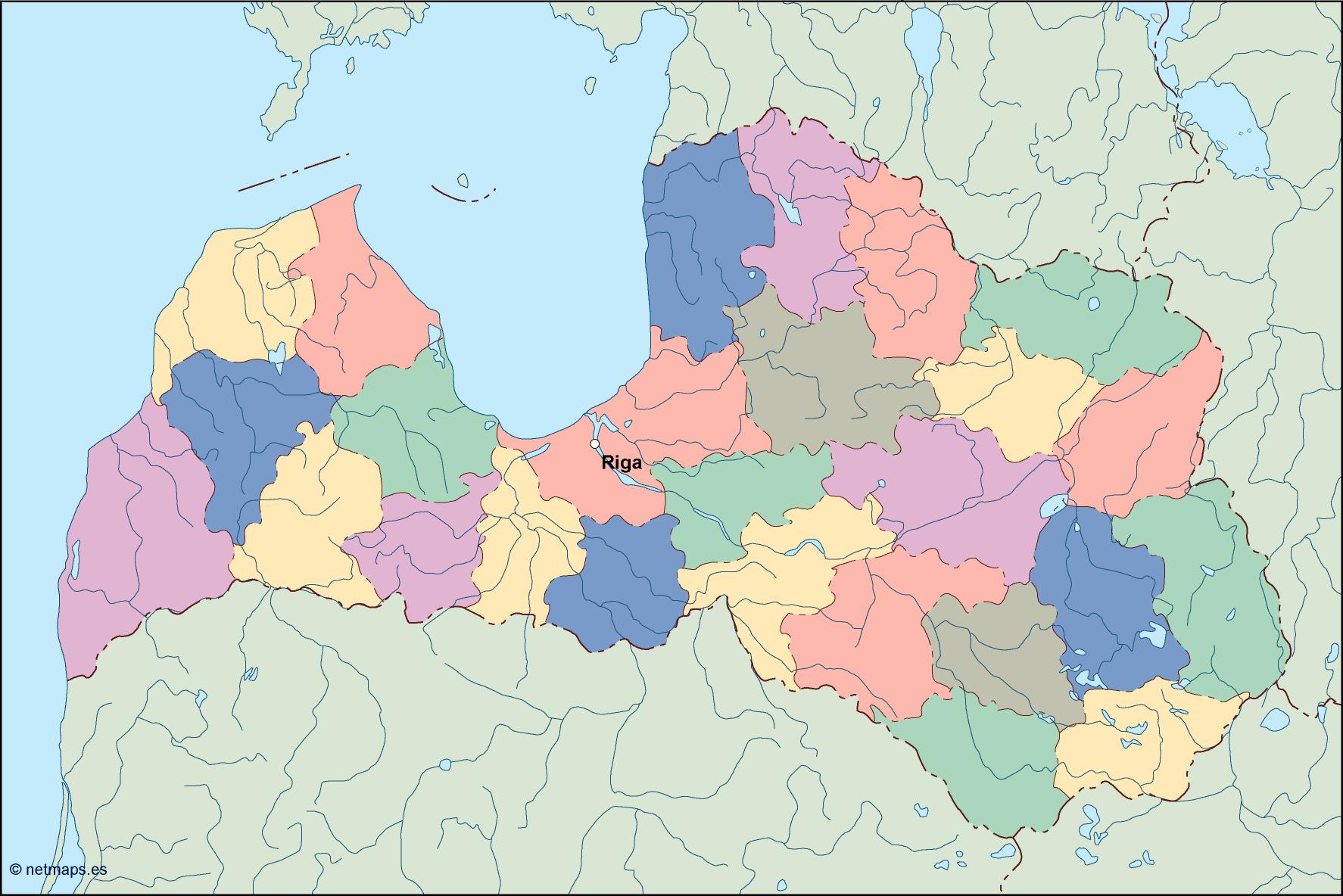 Latvia eps map vector