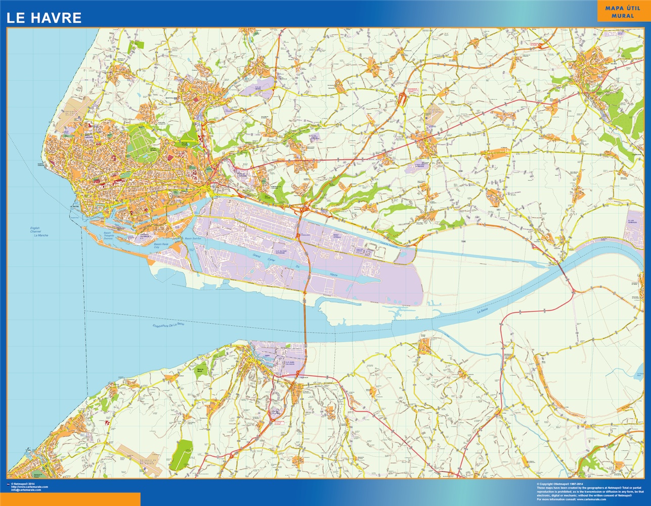 Le havre carte illustrator eps