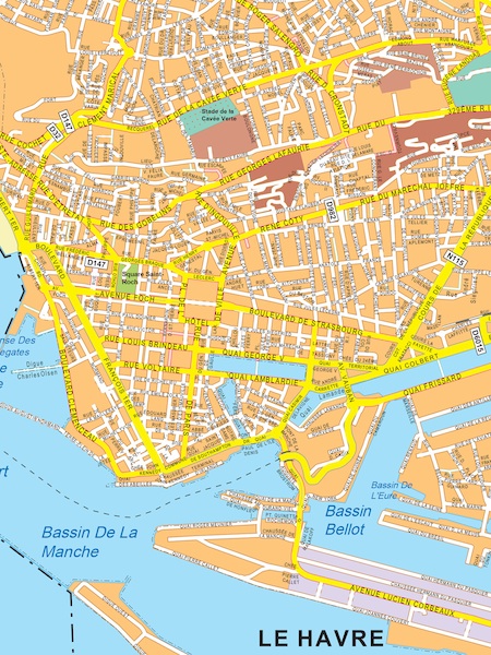 Le Havre eps map vector