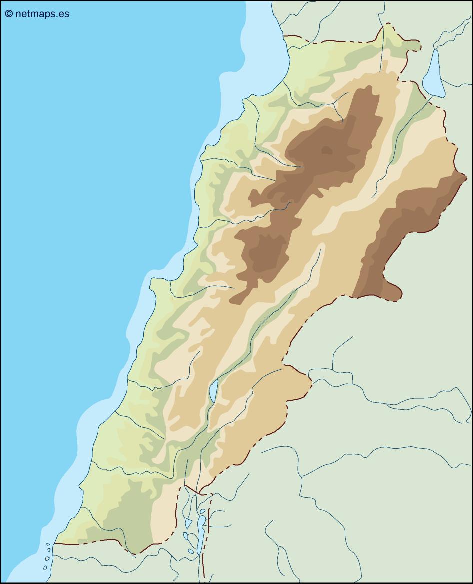 Lebanon illustrator eps map vector