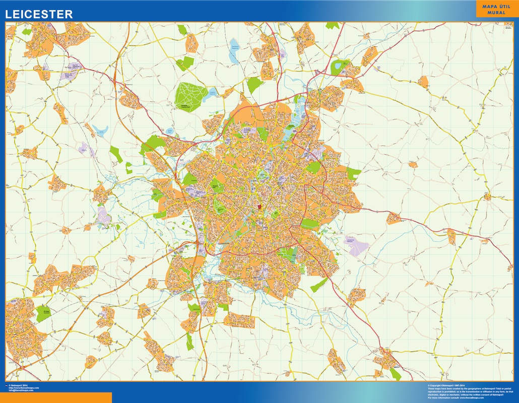 Leicester eps map vector