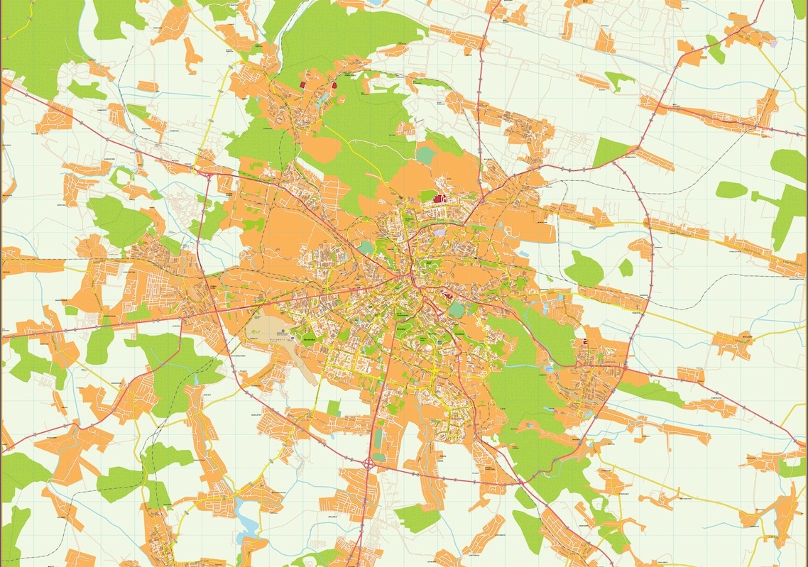 Leopoli Illustrator eps map vector