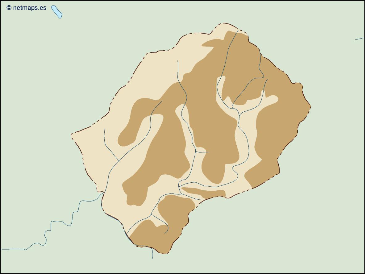 Lesotho illustrator eps map vector