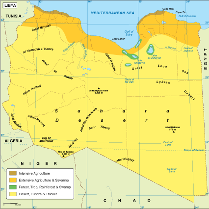 Libya vegetation eps map vector