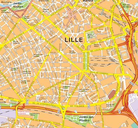 Lille eps map vector