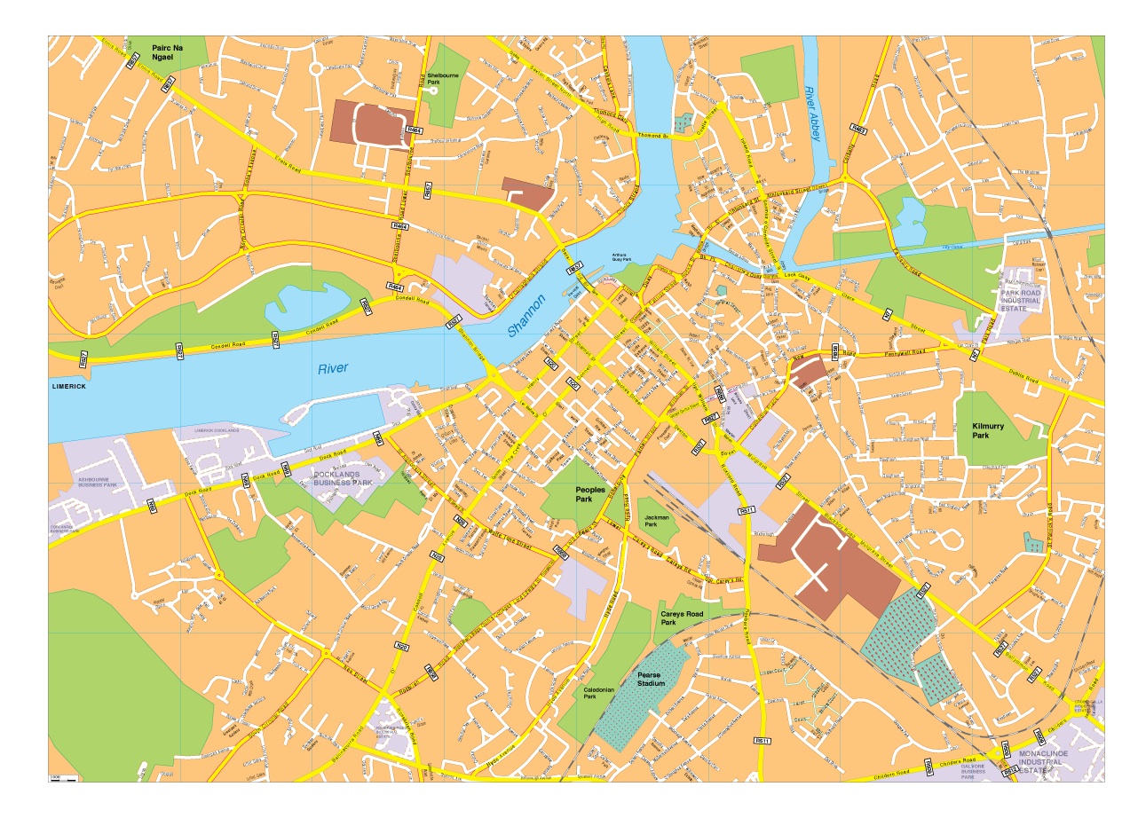 Limerick eps map vector