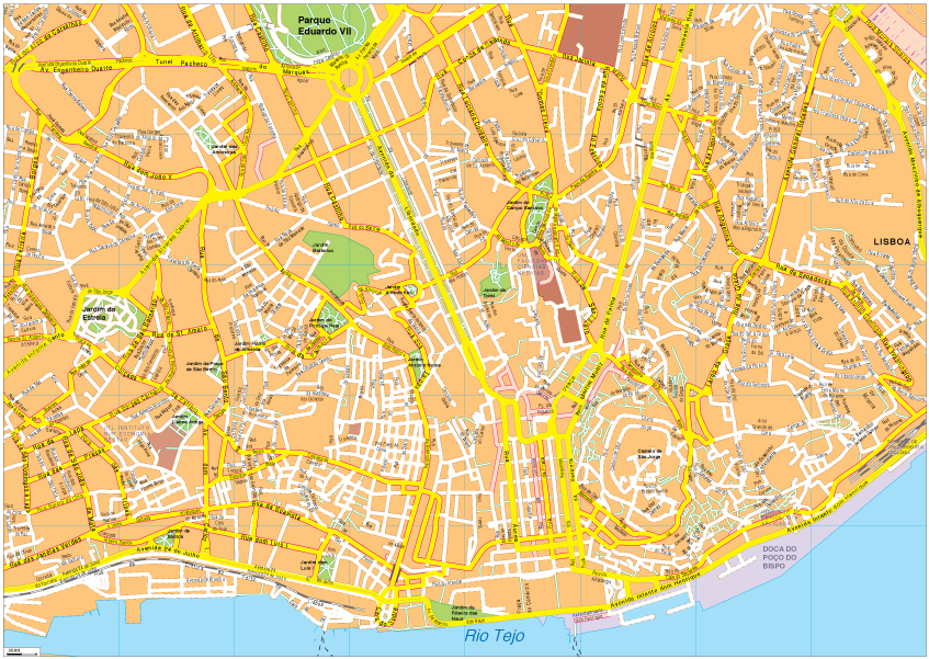 Lisbon Vector EPS map vector