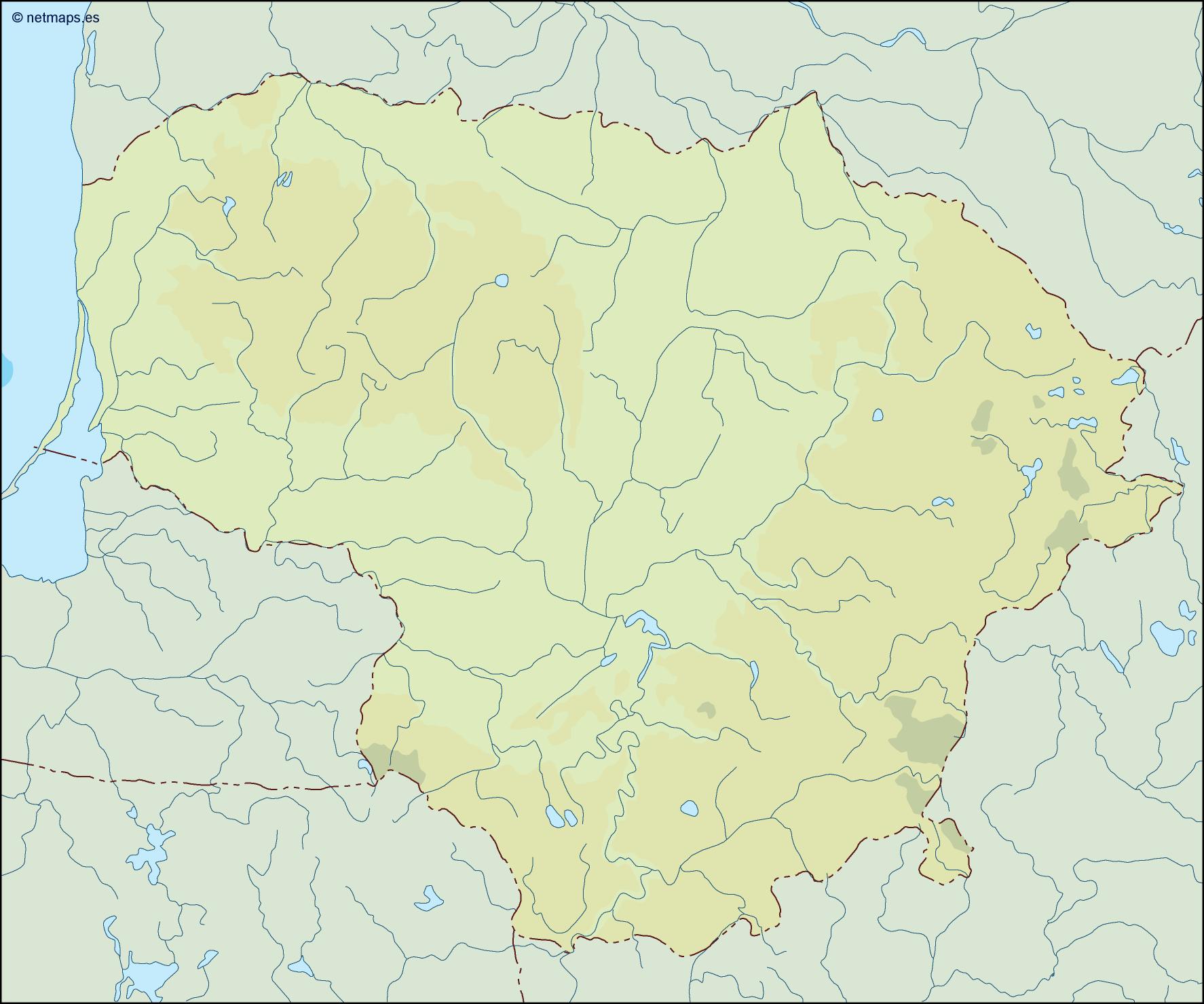Lithuania illustrator eps map vector