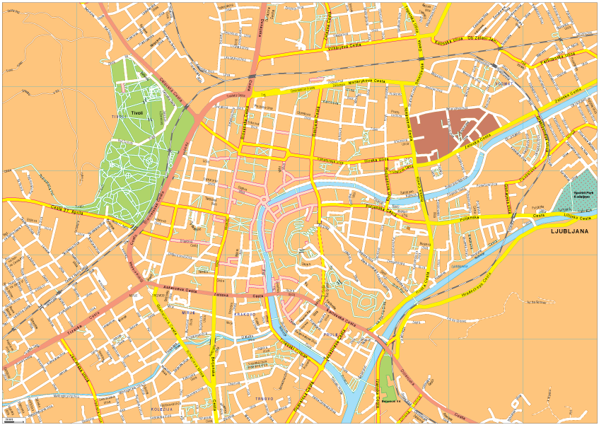 Liubljana Vector EPS map vector