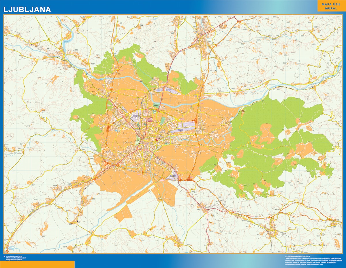 Ljubljana eps map vector