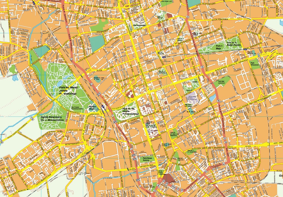 Lodz EPS map vector
