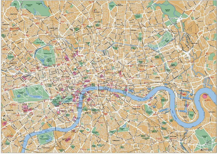 London downtown eps map vector