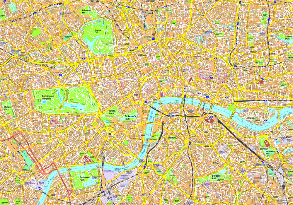 London eps map vector