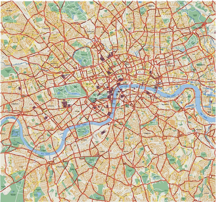 London street eps map vector