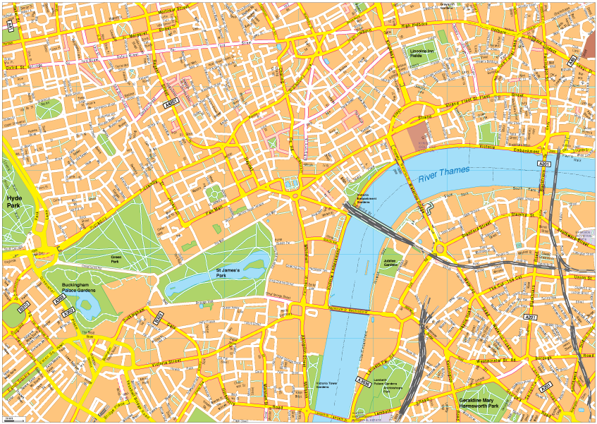 London Vector EPS map vector