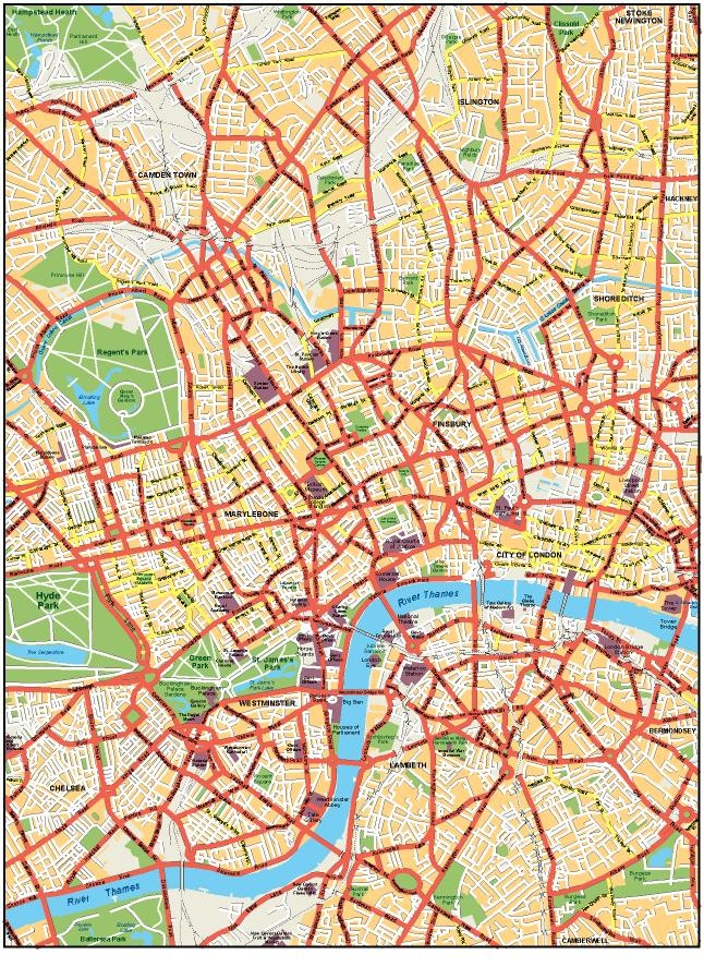 London eps map vector