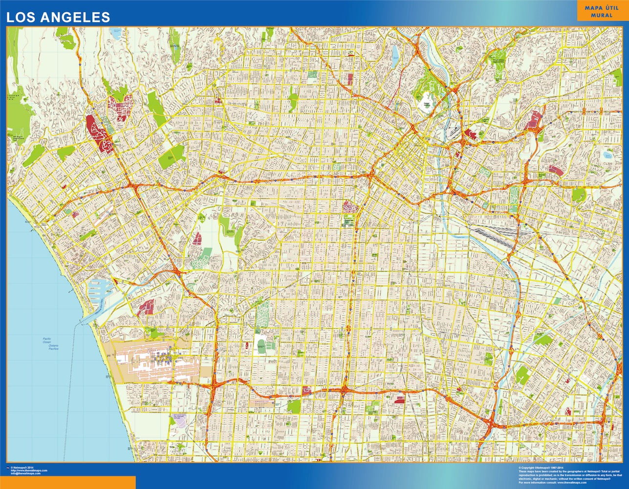 Los angeles eps map vector