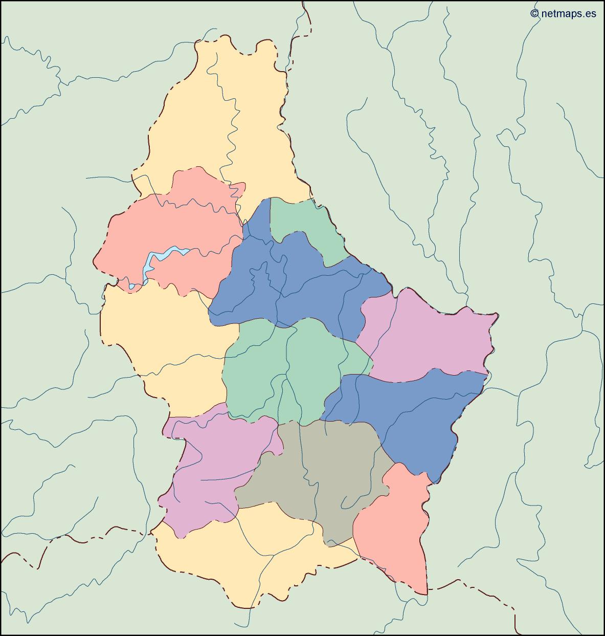 Luxembourg blind eps map vector
