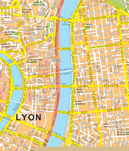 Lyon eps map vector