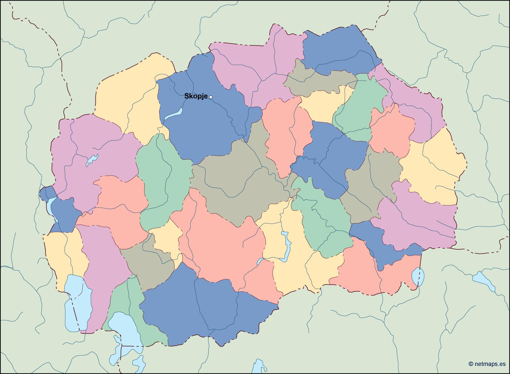 Macedonia eps map vector