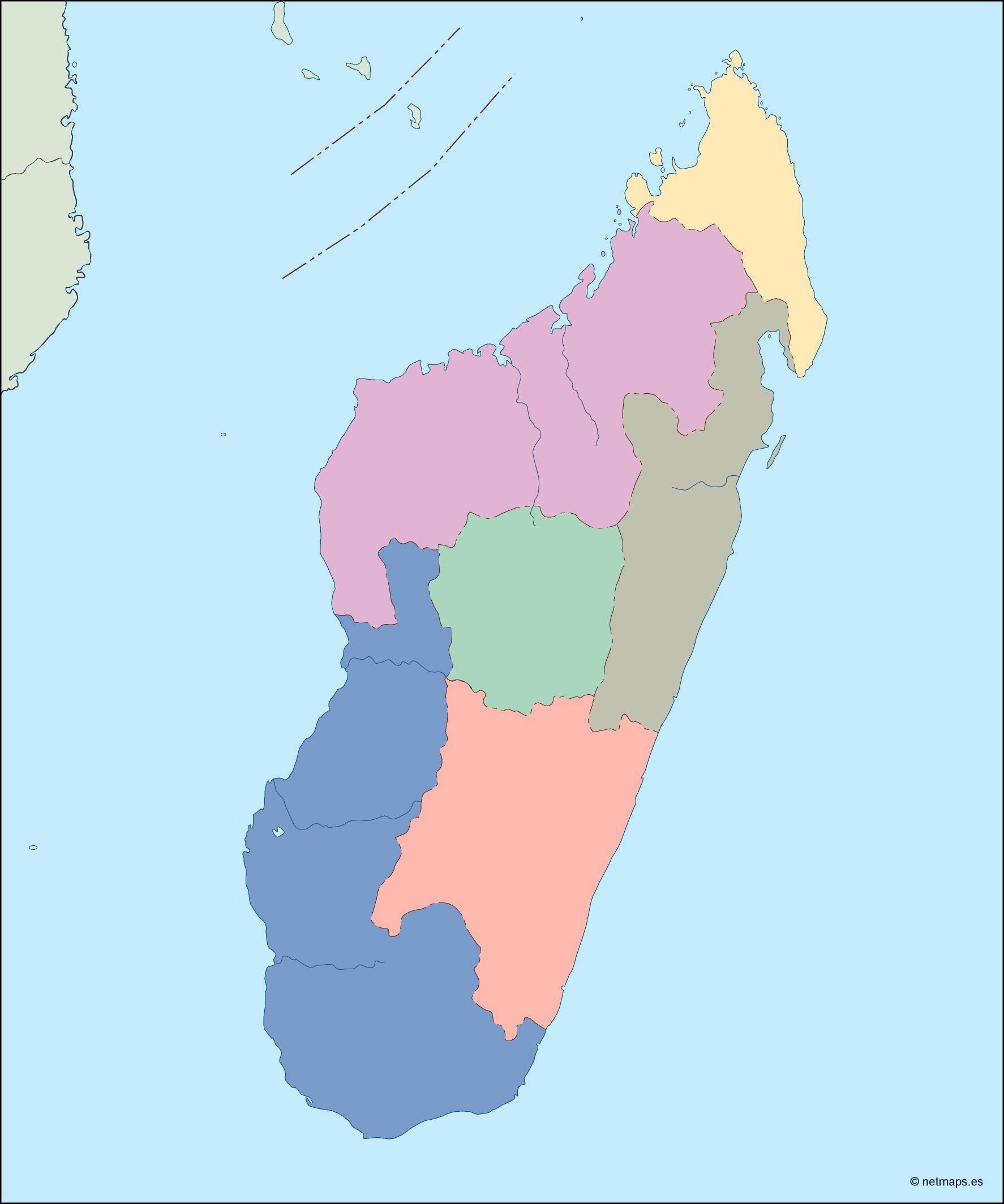 Madagascar blind eps map vector
