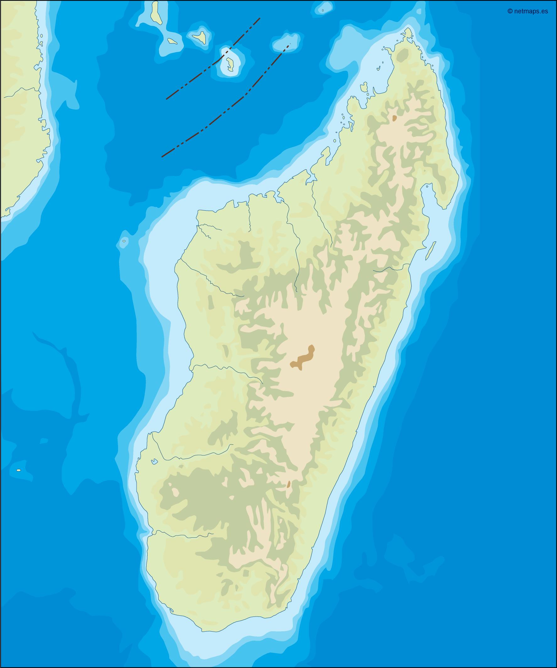 Madagascar illustrator eps map vector
