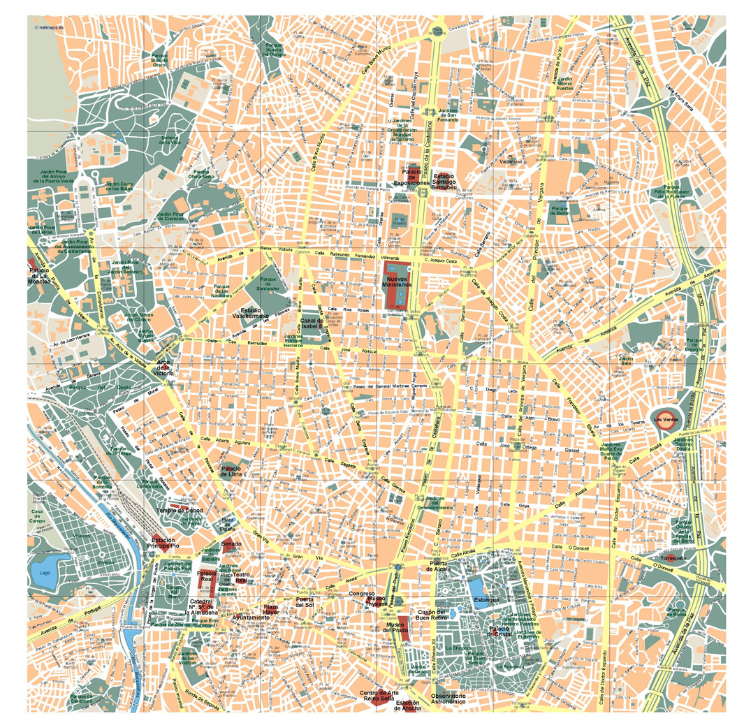 Madrid Illustrator eps map vector