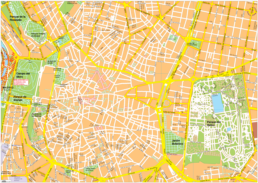 Madrid Vector EPS map vector