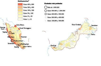 Malaysia Population eps map vector