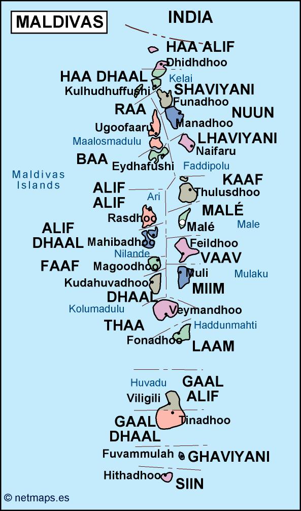 Maldives political eps map vector