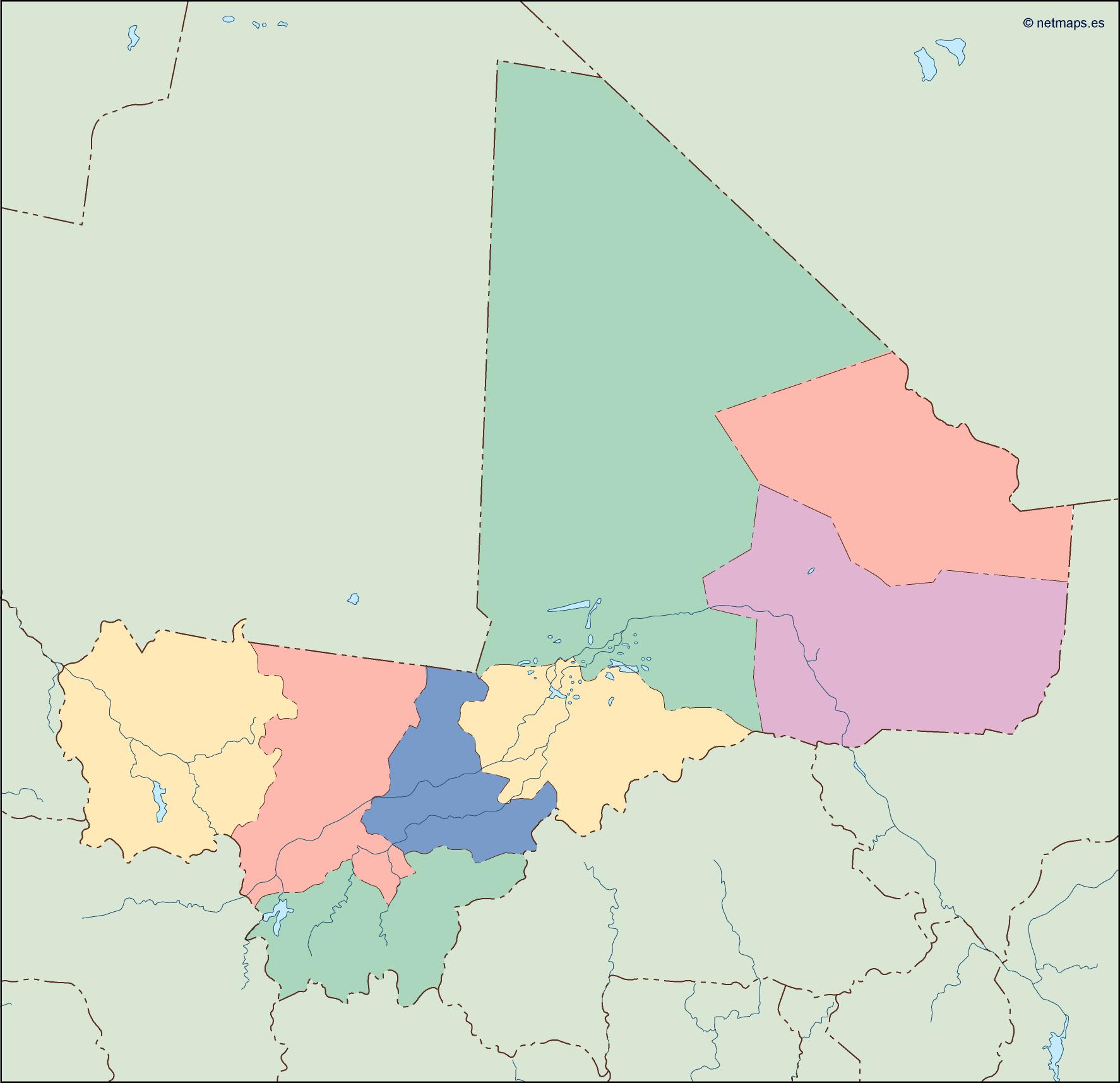 Mali blind eps map vector
