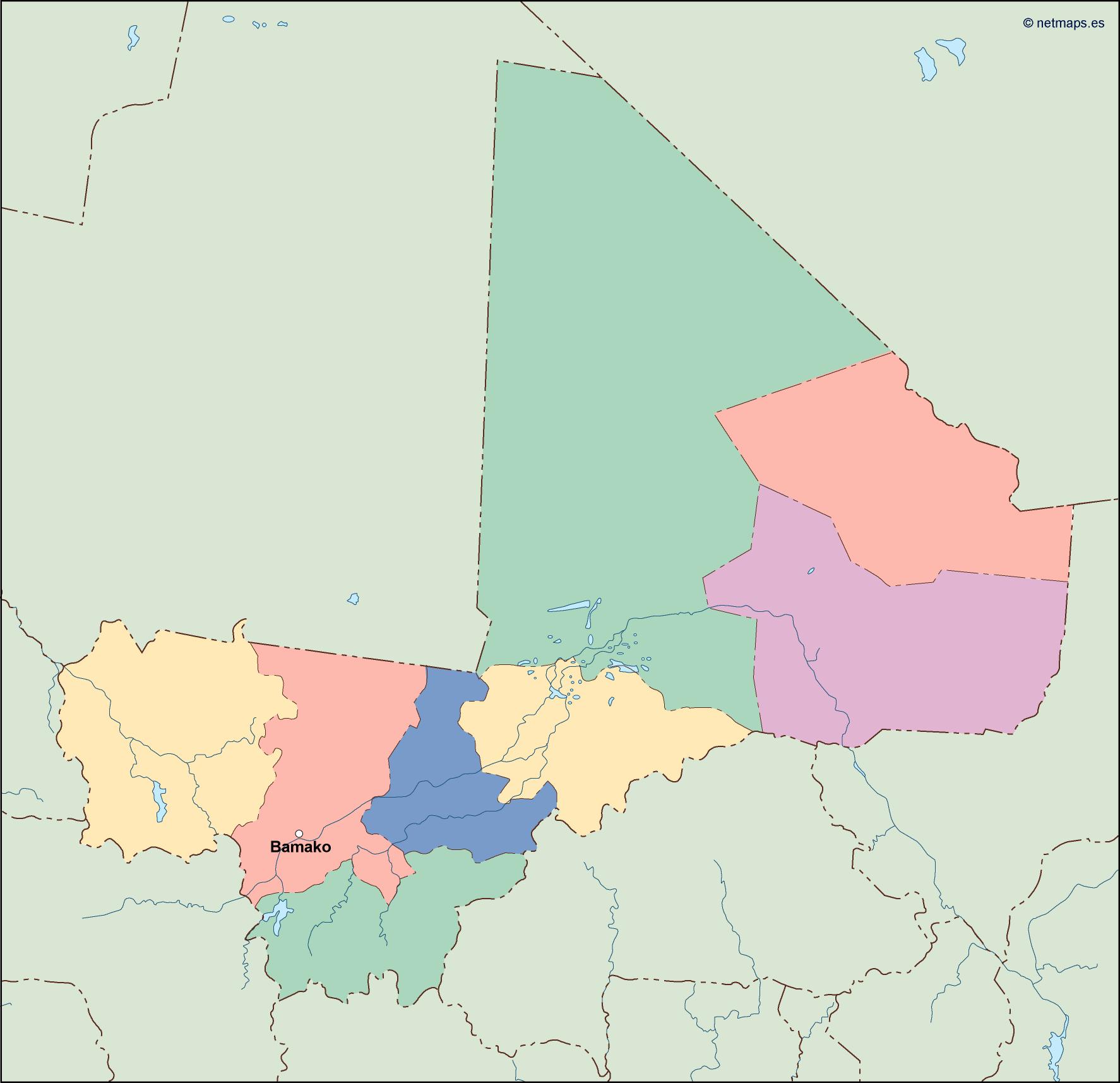 Mali eps map vector