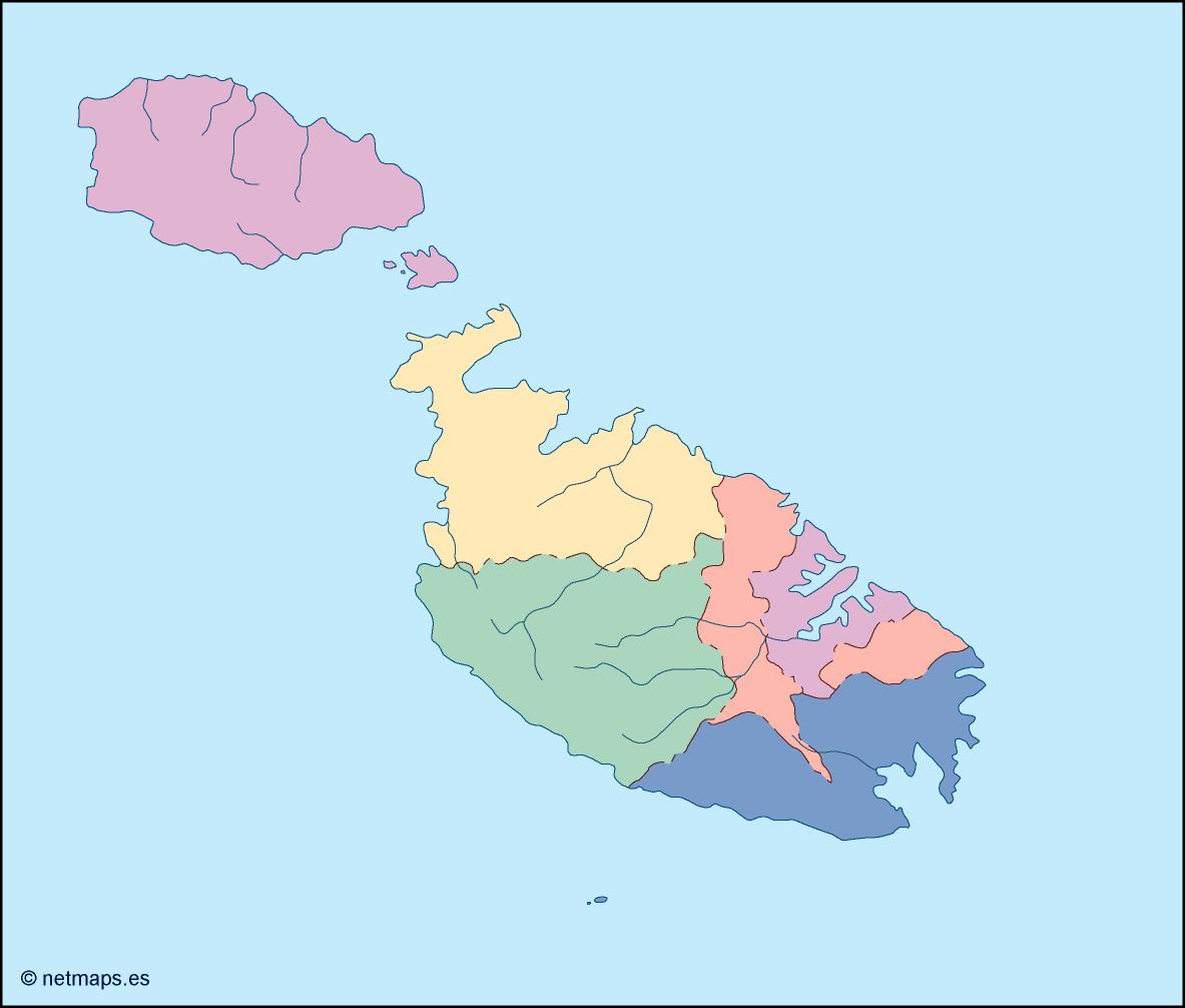 Malta blind eps map vector